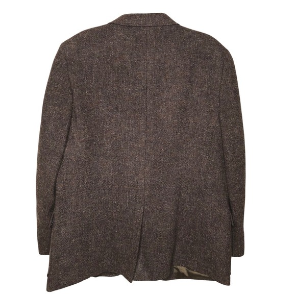 VTG Row Mens Brown 100% Wool Blazer Sport Coat Jacket Sz: 48R Academia Fall - Picture 2 of 16